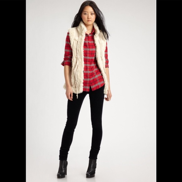 🤎Twisted Heart Brown/Tan shearling vest M/L - Picture 6 of 8